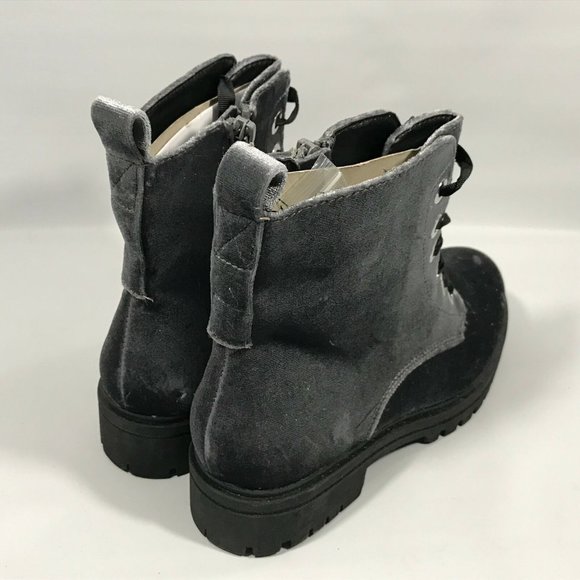 Mossimo Supply Co. Rihanna Gray Velvet Boots - Picture 4 of 7